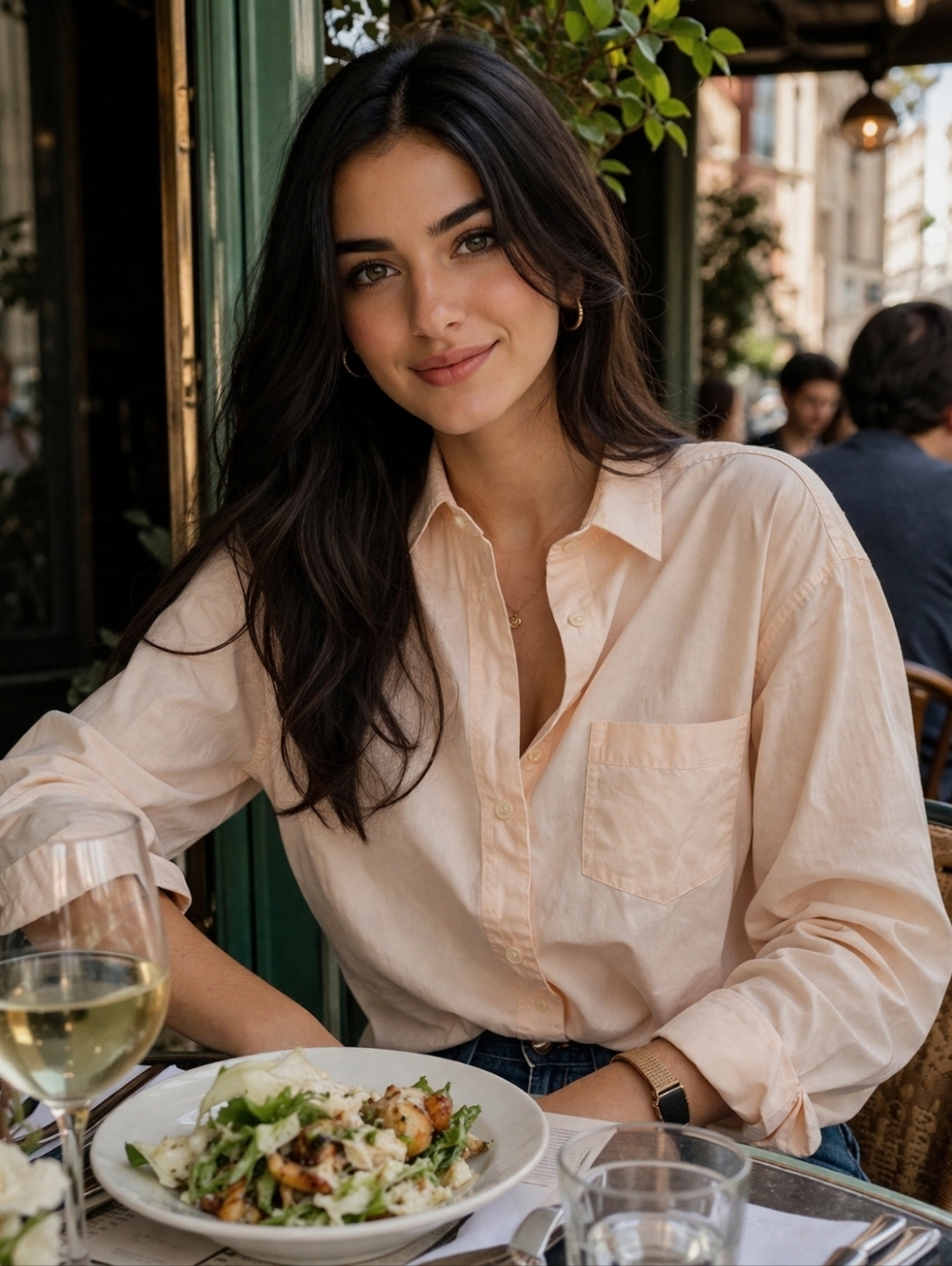 CITIZENS OF HUMANITY Light Peach Button-Up Shirt - Casual Chic